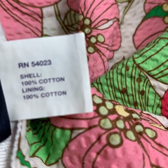 Gap textured 100% cotton pink and green flower print a line skirt, size 0 - Picture 8 of 9